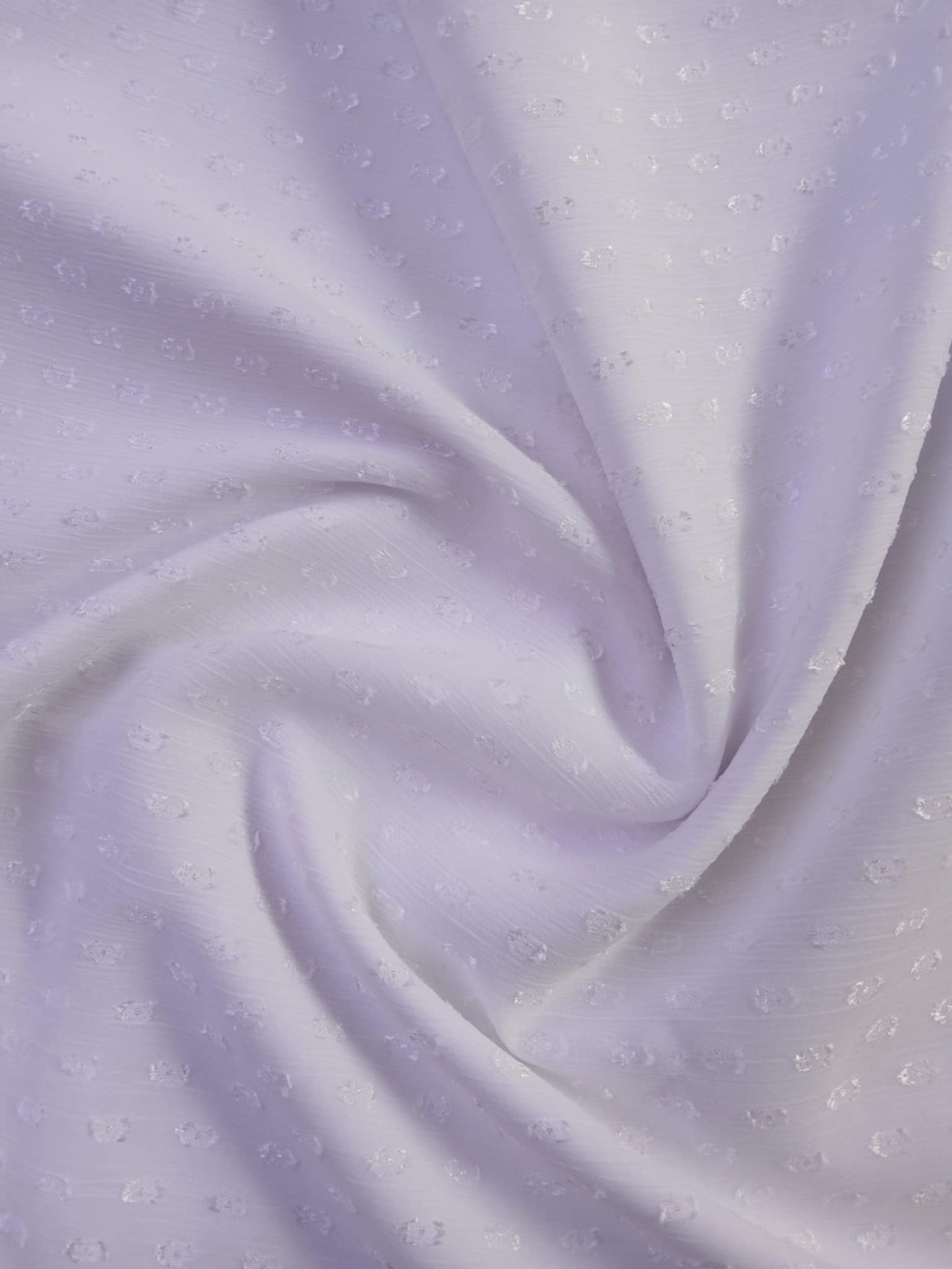 Clipped Yayoo - White - 57" Wide - Sold By The Metre