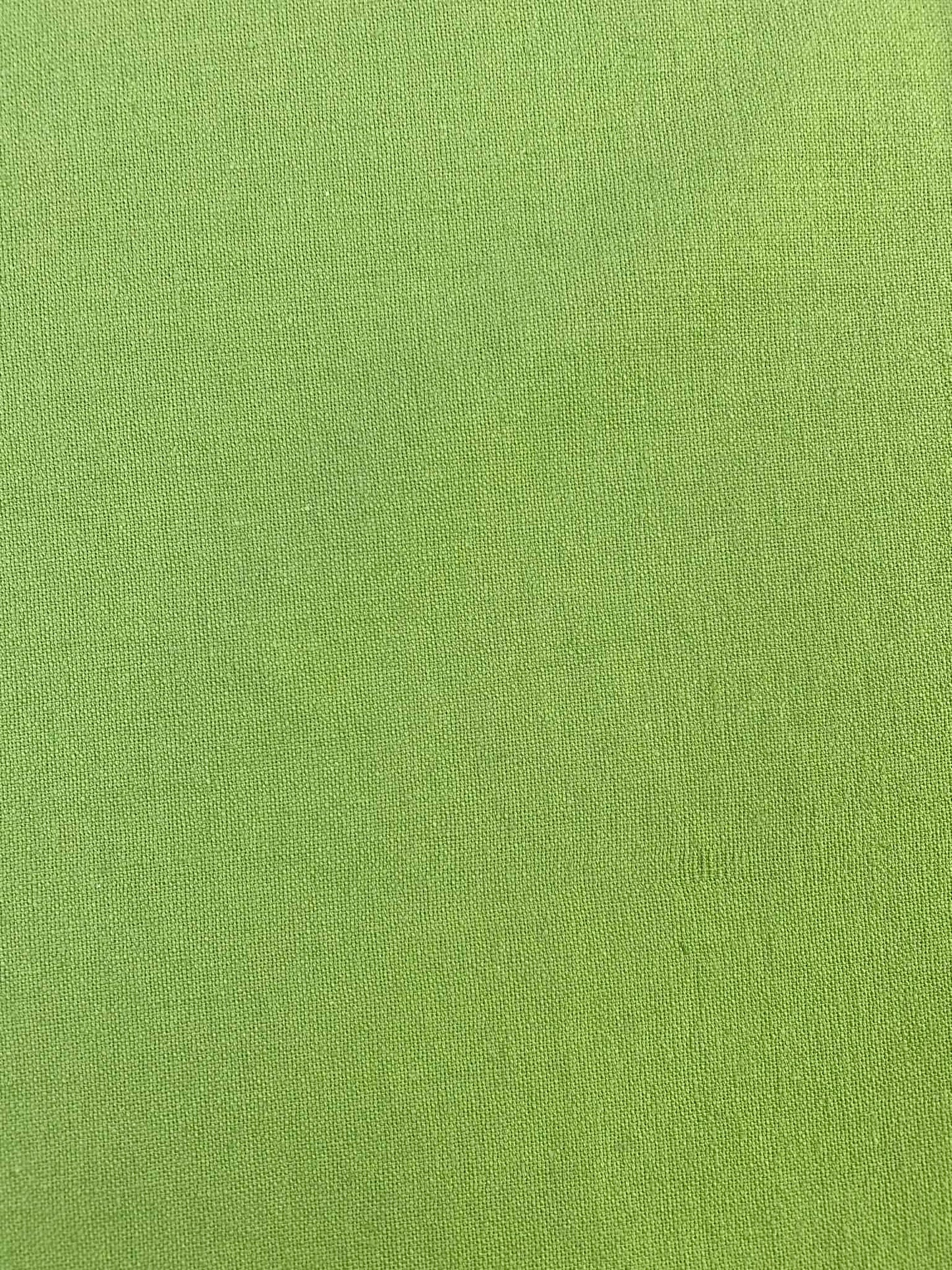 Premium Linen & Cotton Blend Fabric - Lime - 57" Wide - Breathable Dressmaking Fabric