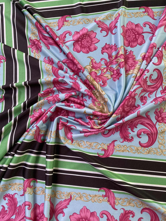ITY - Blue/Pink/Green/Black - 60"Wide - Sold By The Metre