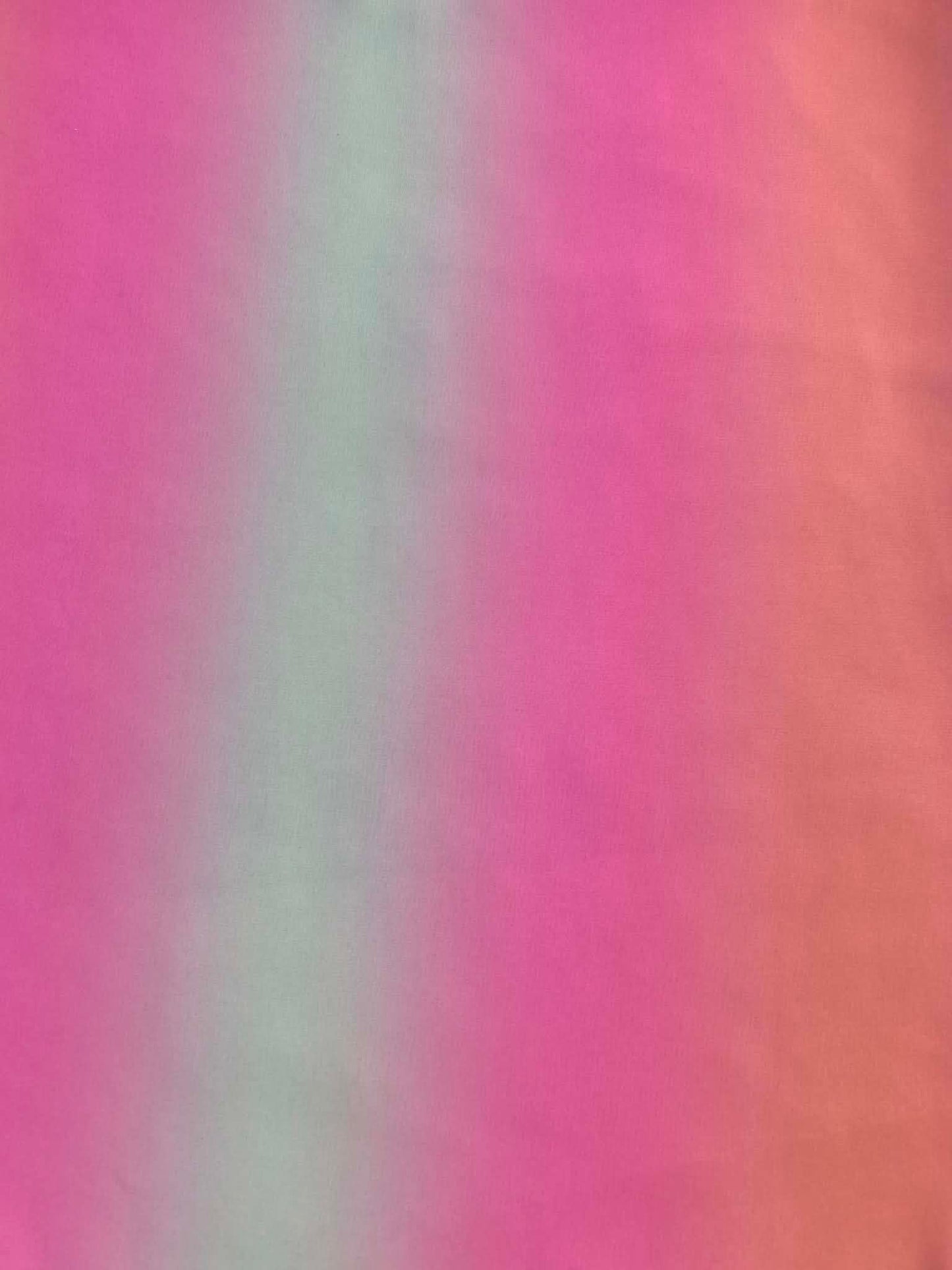 Rainbow Ombré Chiffon Fabric - Pink, Green & Orange Gradient - 57" Wide - Lightweight & Sheer - £2.50/m