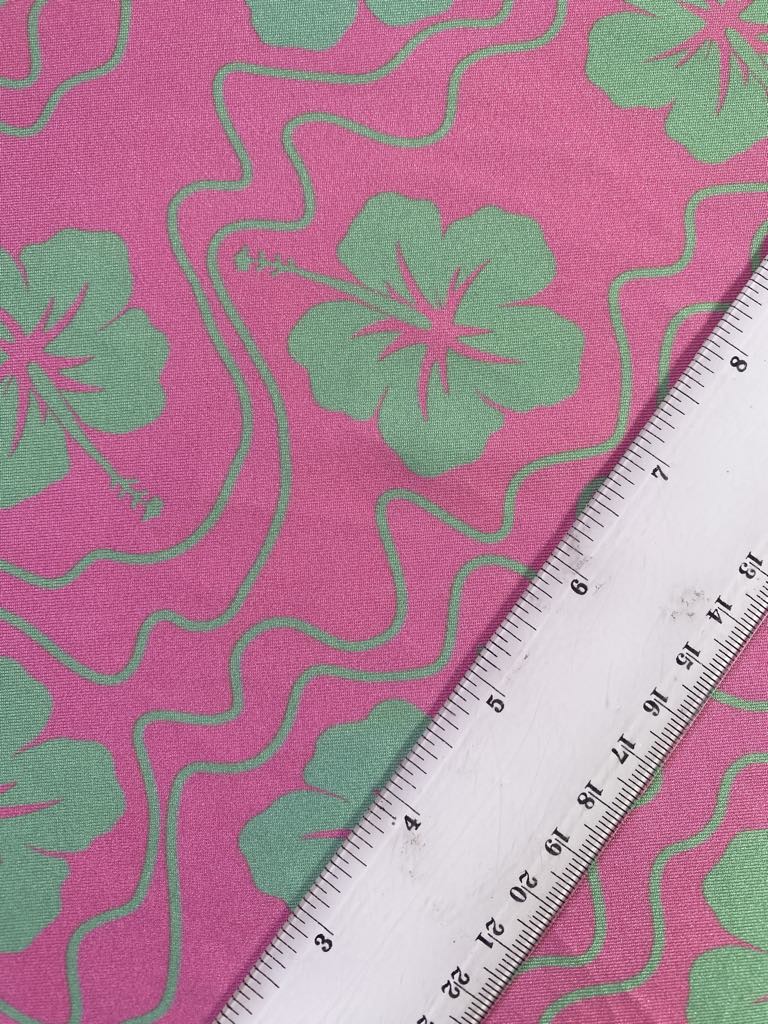 Swinwear Lycra - Pink/Green - 57" Wide - Sold By The Metre