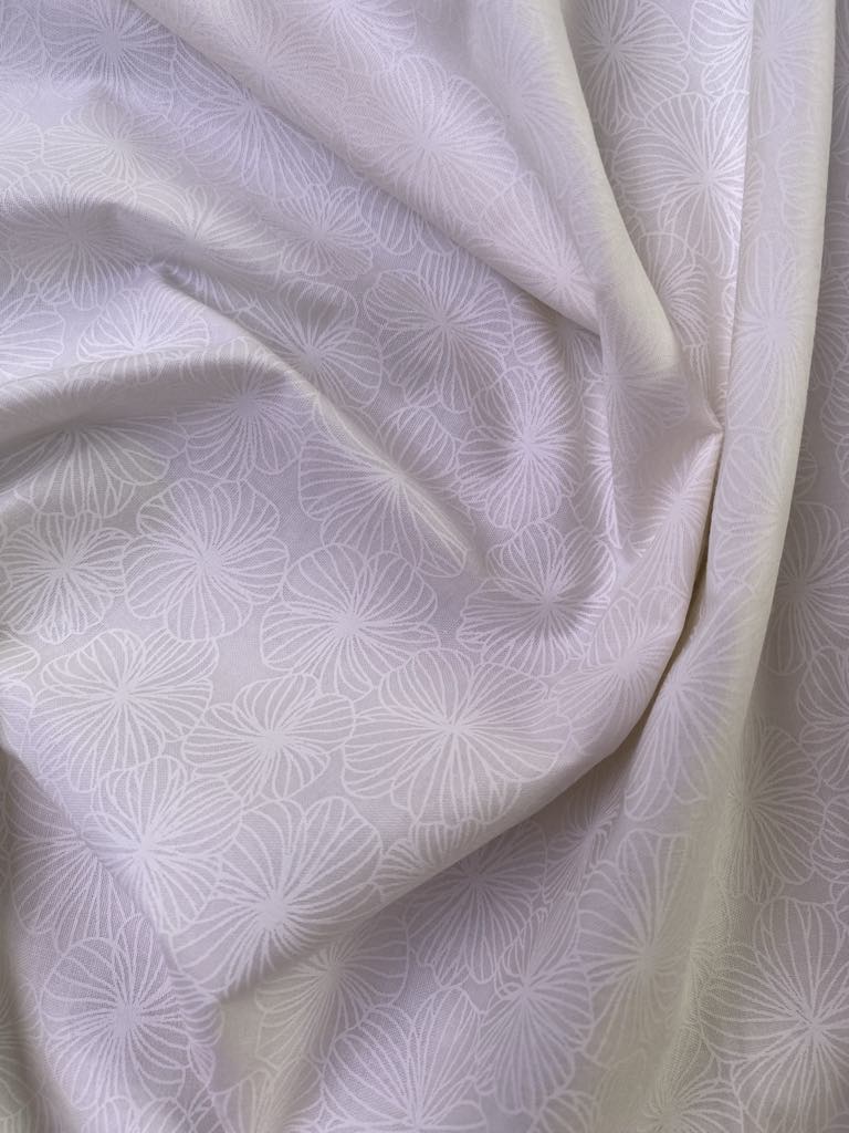 100% Cotton - Blenders 08 - Cream on Cream - 44" Wide - Sold By The Metre