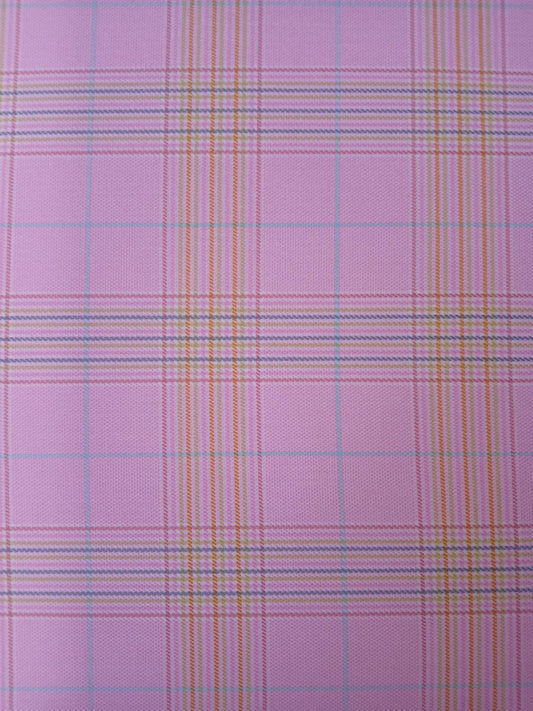 River Island - Poly Viscose Lycra - Check - Pink - 57" Wide - Sold By The Metre
