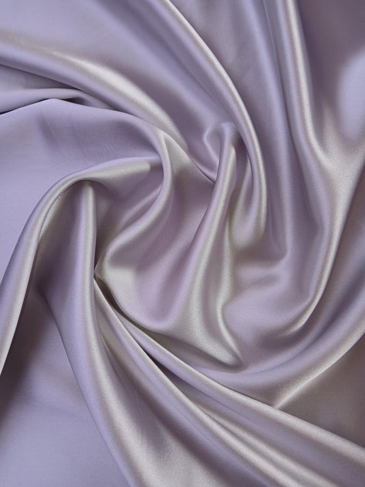 River Island - Poly Satin w/ Spandex - Silver/Grey - 59" Wide - Sold By The Metre