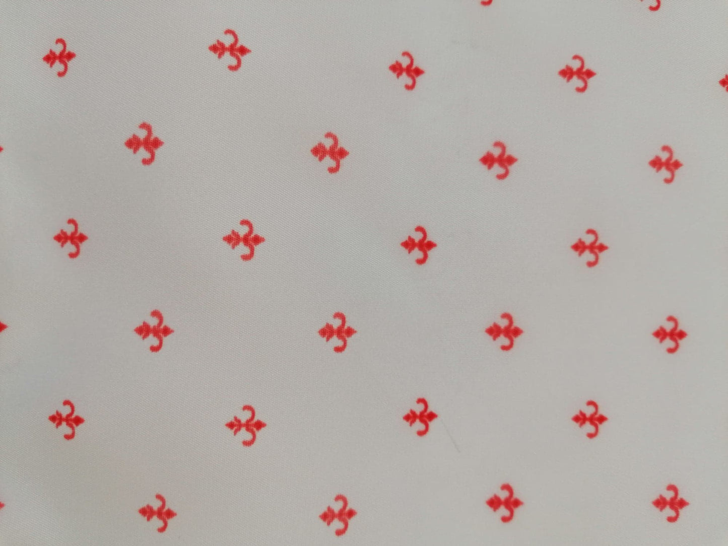 Lining - Red/White - 60" Wide - Sold By The Metre