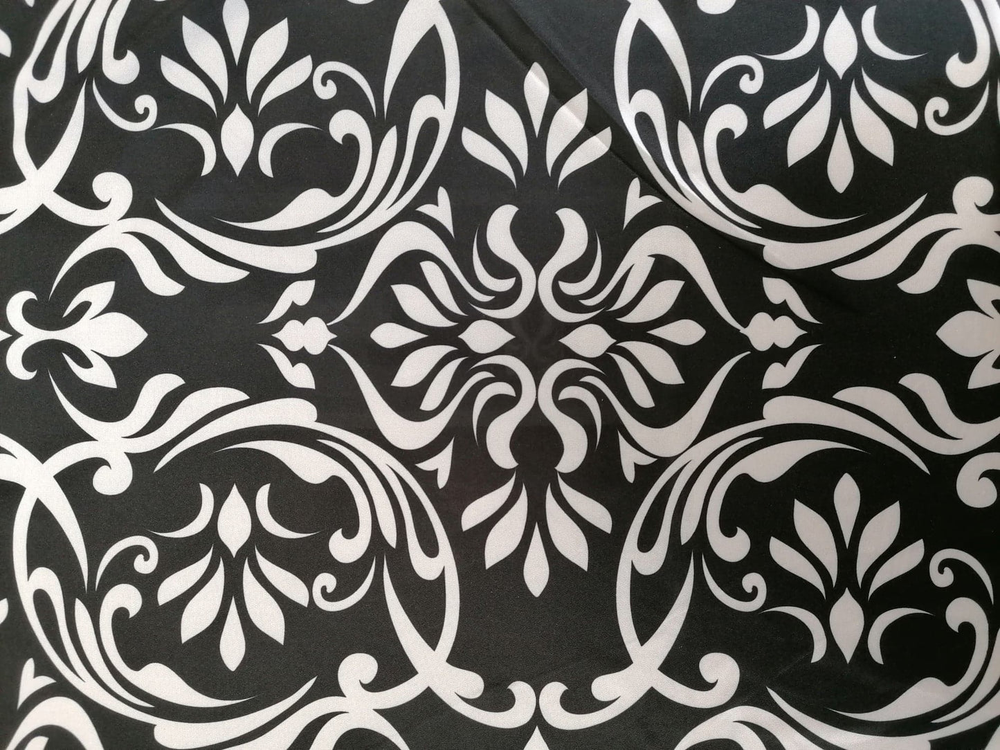 Poly Lycra - Black/White - 58" Wide - Sold By The Metre