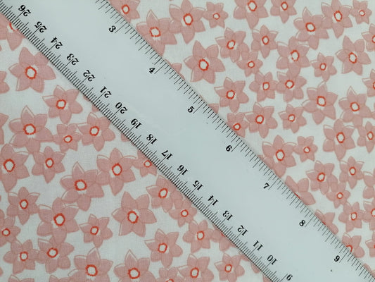 100% Cotton - Crafting & Quilting - Peach/White - 44" Wide - Sold By the Metre