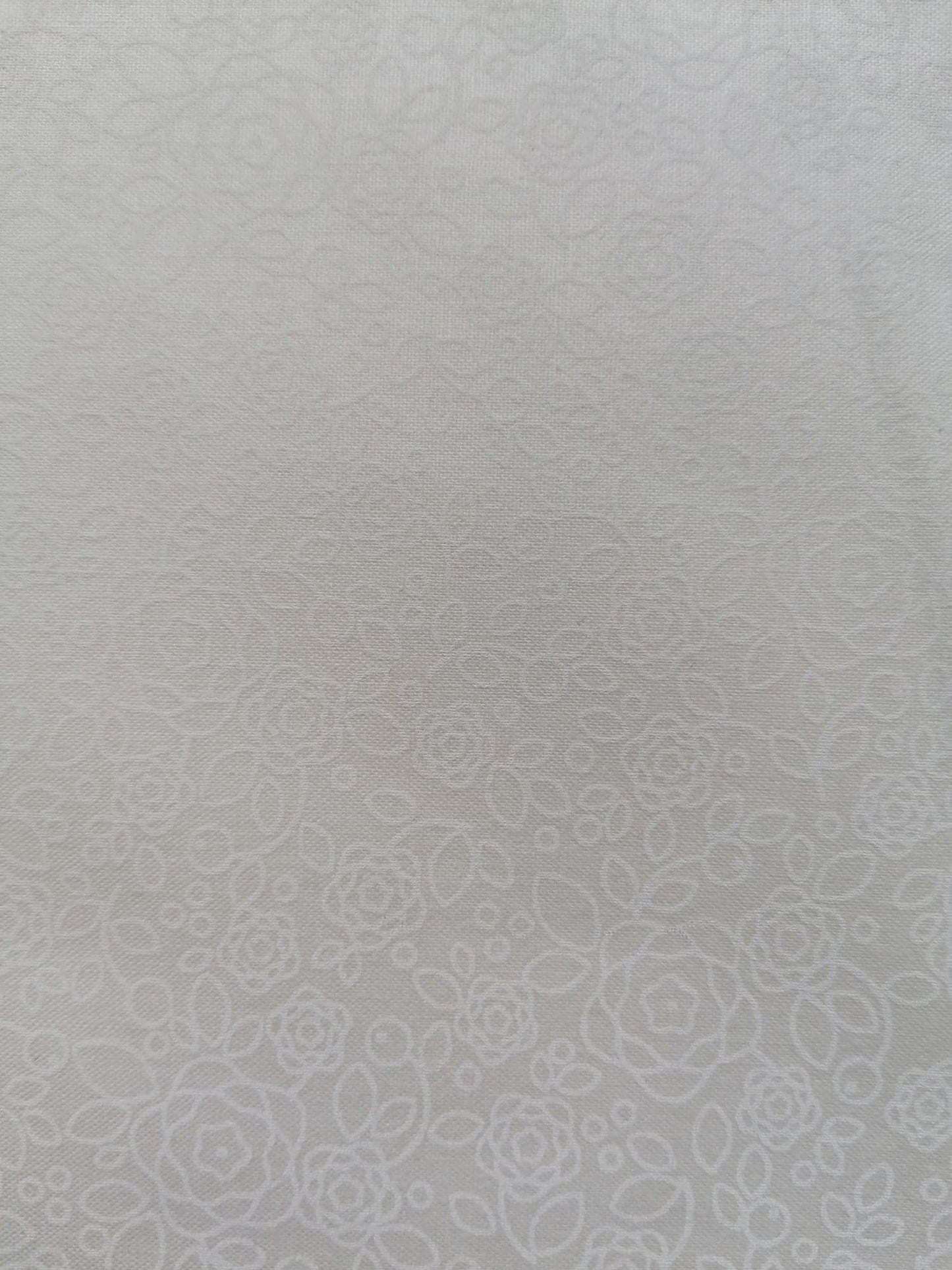 100% Cotton - Crafting & Quilting - Des 108 - Cream on Cream - 44" Wide - Sold By the Metre