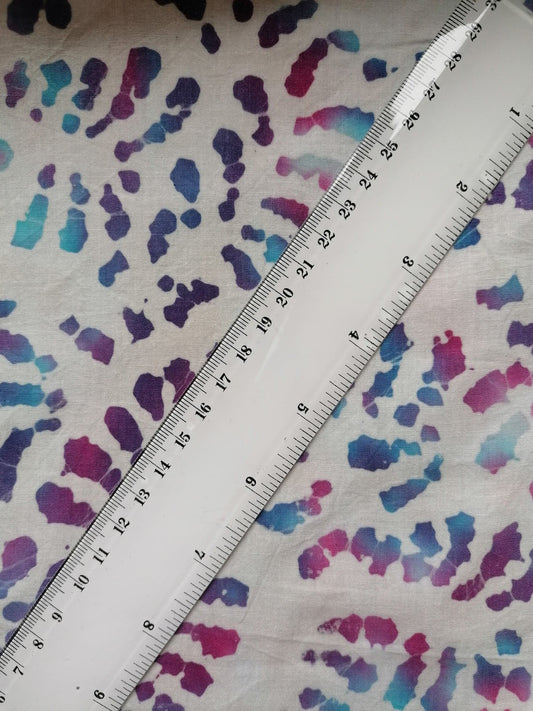 100% Cotton - Crafting & Quilting - White/Pink/Purple/Blue - 44" Wide - Sold By the Metre