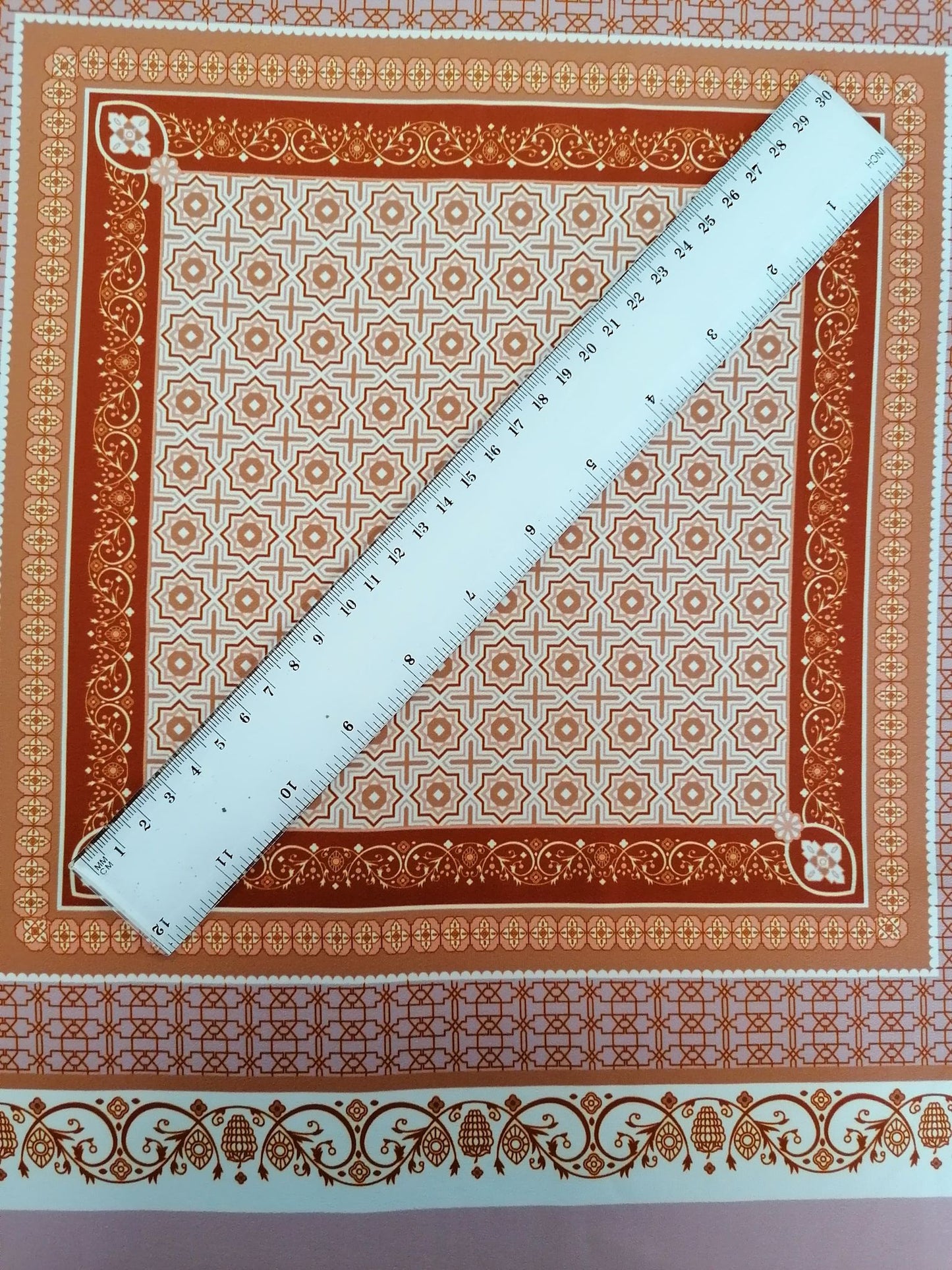 Morrocaine - Brown/Beige/Dusty Pink - 59" Wide - Sold By the Metre