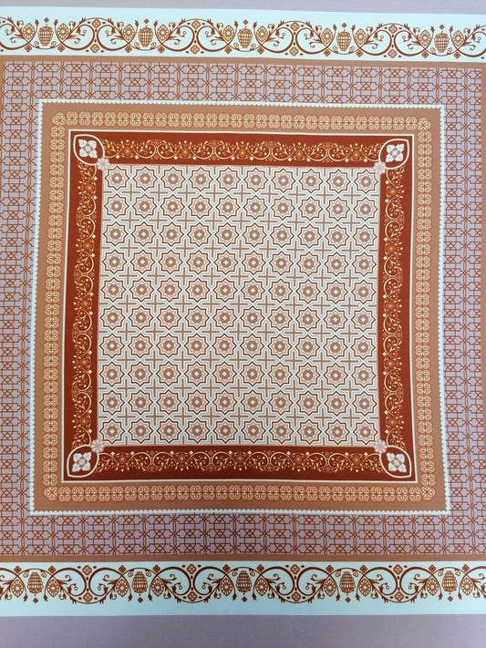 Morrocaine - Brown/Beige/Dusty Pink - 59" Wide - Sold By the Metre