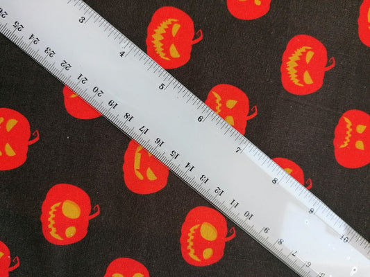 100% Cotton - Quilting and Crafting - Halloween - Brown/Orange - 44" Wide - Sold By the Metre
