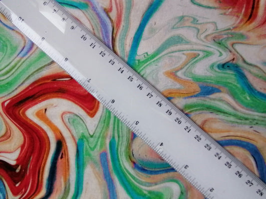 100% Cotton - Quilting and Crafting - Red/Green/Blue/Cream - 44" Wide - Sold By the Metre