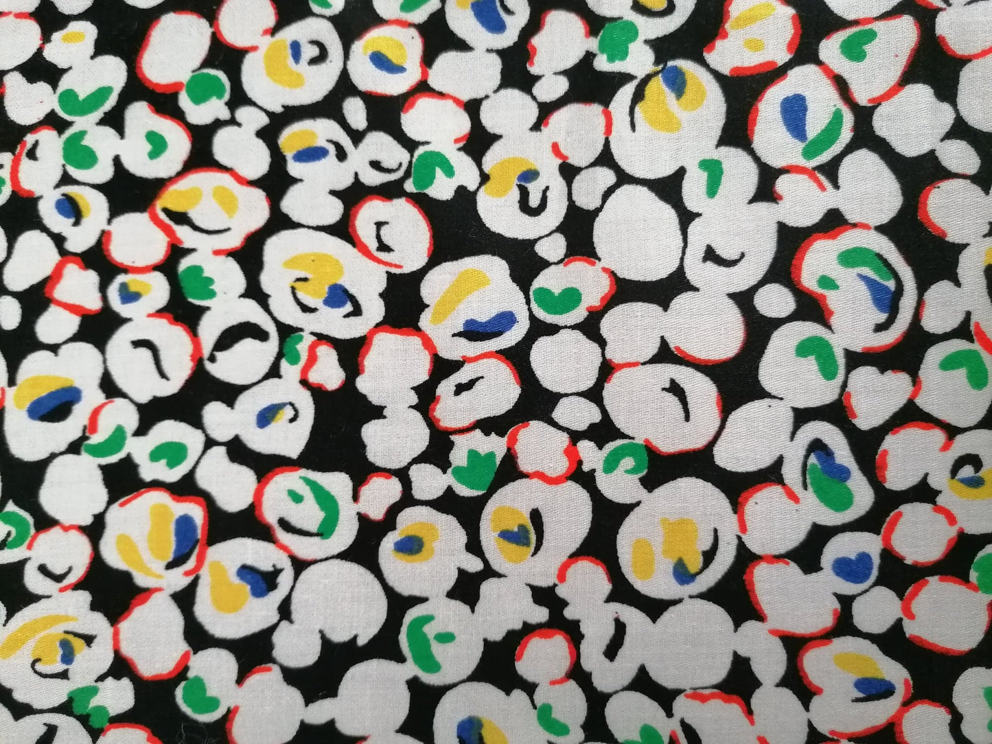 100% Cotton Sateen - Black/Yellow/Red/Green/Blue - 58" Wide - Sold By the Metre