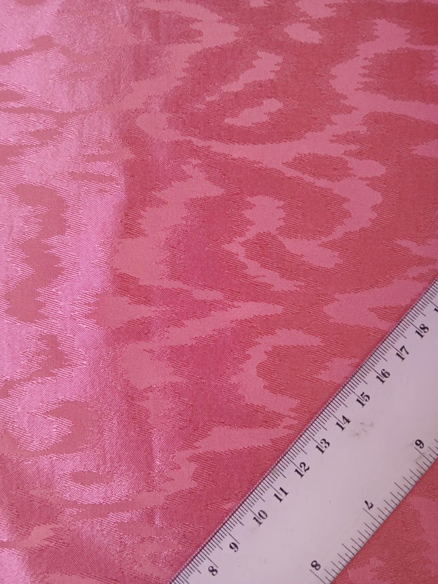 River Island - Satin Viscose Jacquard - Pink - 60" Wide - Sold By The Metre