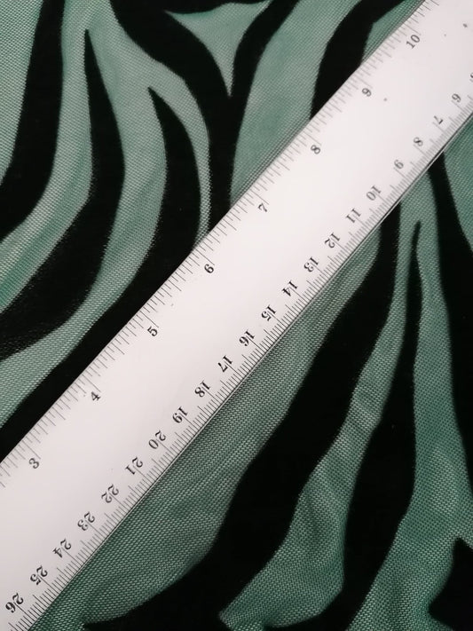 Power Mesh Flock - Green/Black - 60" Wide - Sold By the Metre