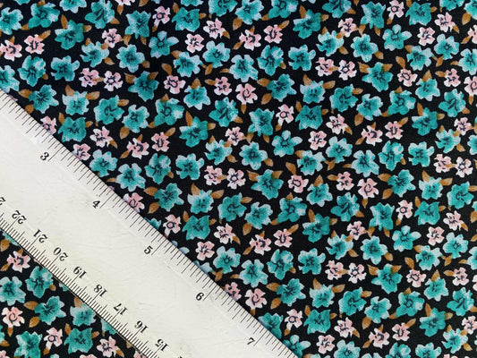 Viscose - Green/Pink/Black/Mustard - 57"Wide - Sold By The Metre