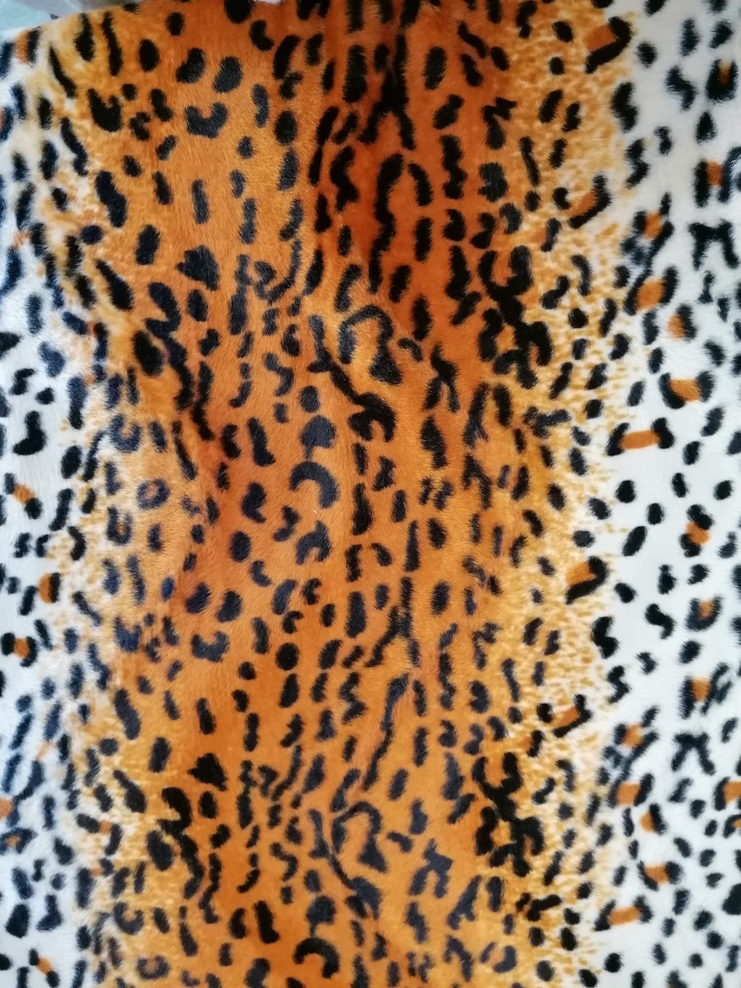 Velboa - Orange/Black/Cream - 60" Wide - Sold By the Metre