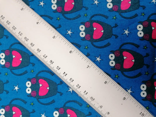 100% Cotton - Blue/Black/Pink - 44" Wide - Sold By the Metre