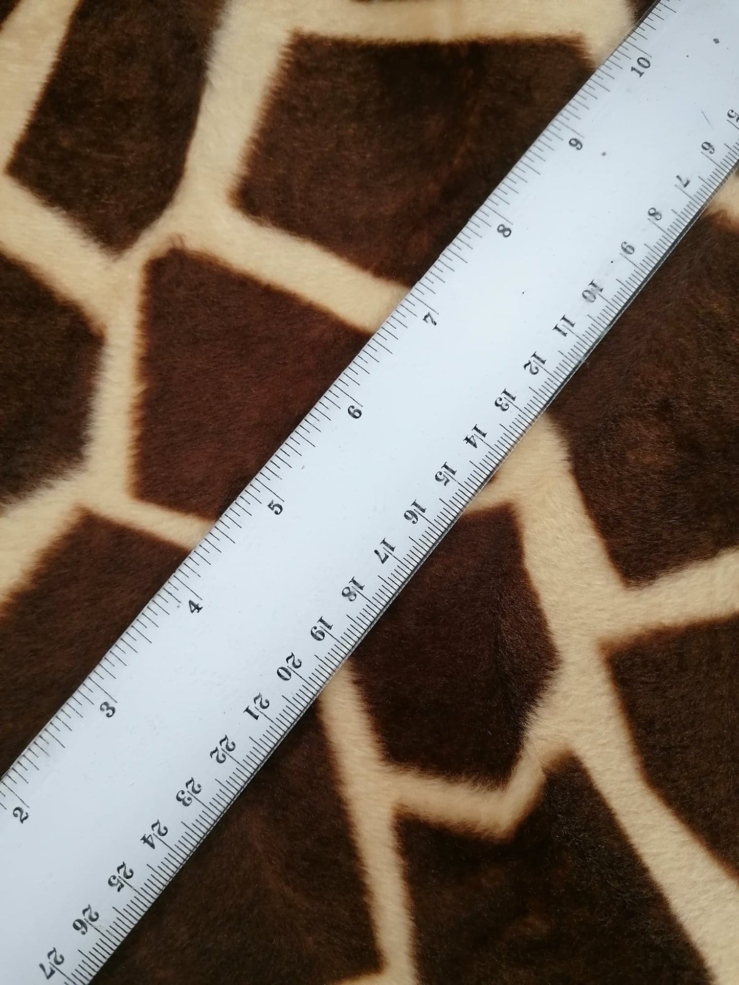 Velboa - Giraffe - Brown/Cream - 59" Wide - Sold By the Metre
