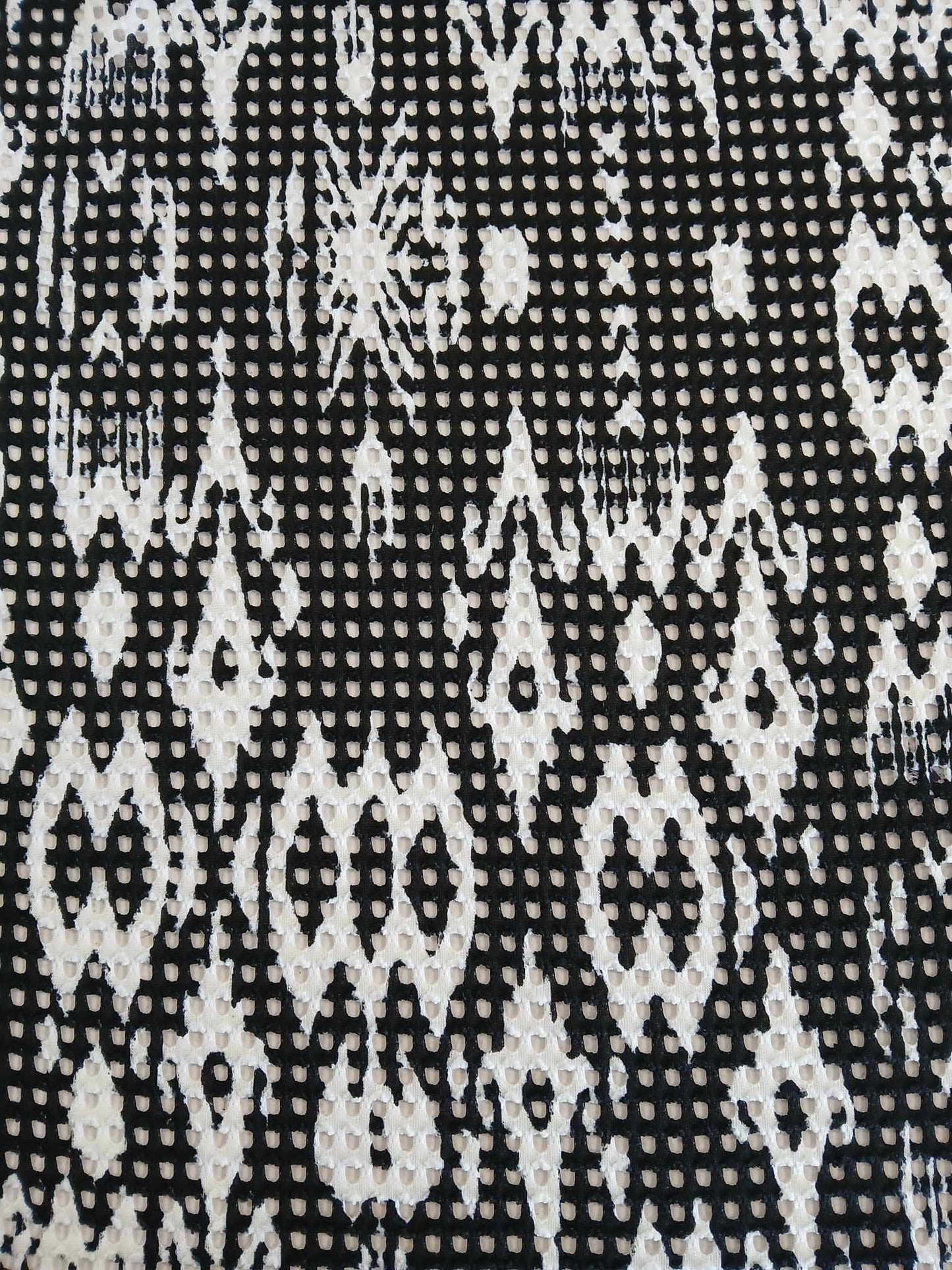 Polyester Vest - Black/White - 62" Wide - Sold By the Metre