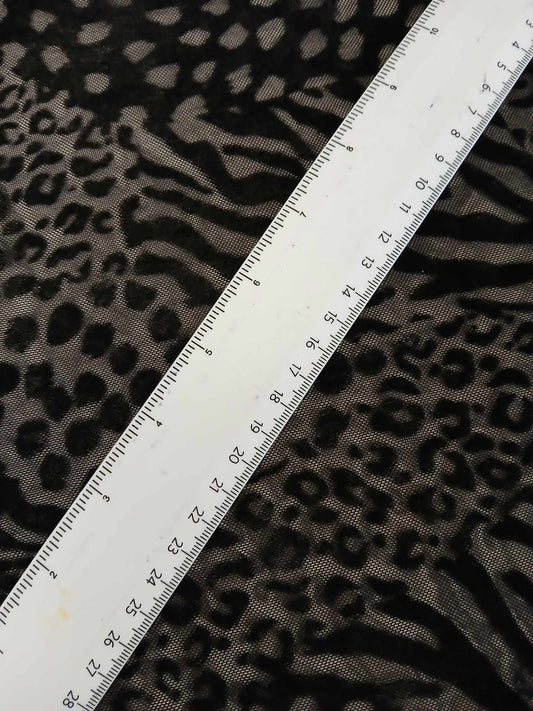 Power Mesh - Animal - Black - 61" Wide - Sold By the Metre