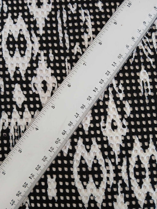 Polyester Vest - Black/White - 62" Wide - Sold By the Metre