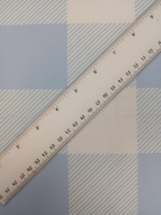 Scuba - Check - Blue/White - 57" Wide - Sold By the Metre