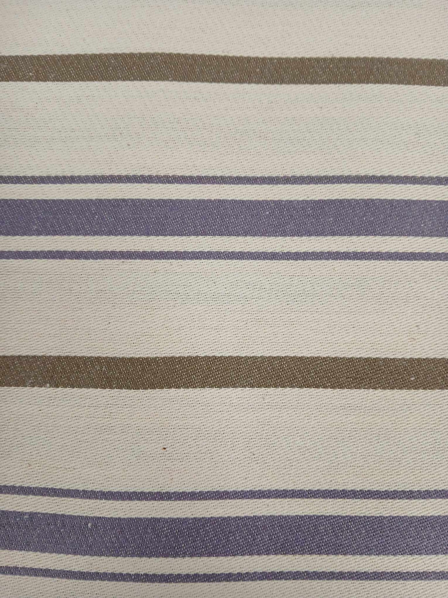 Cotton Woven Ticking - Fire Retardant - Mauve/Khaki - 82" Wide - Sold By the Metre