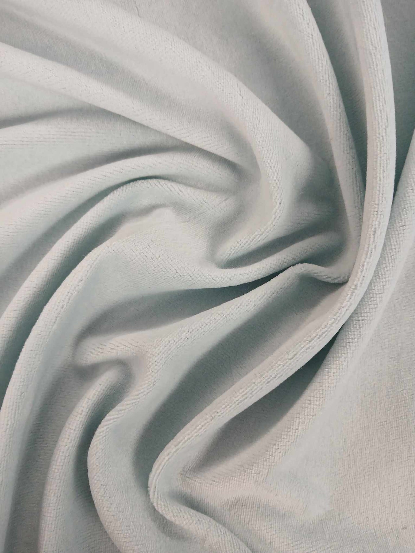Cotton/Nylon Plush - Baby Blue - 70" Wide - Sold By the Metre