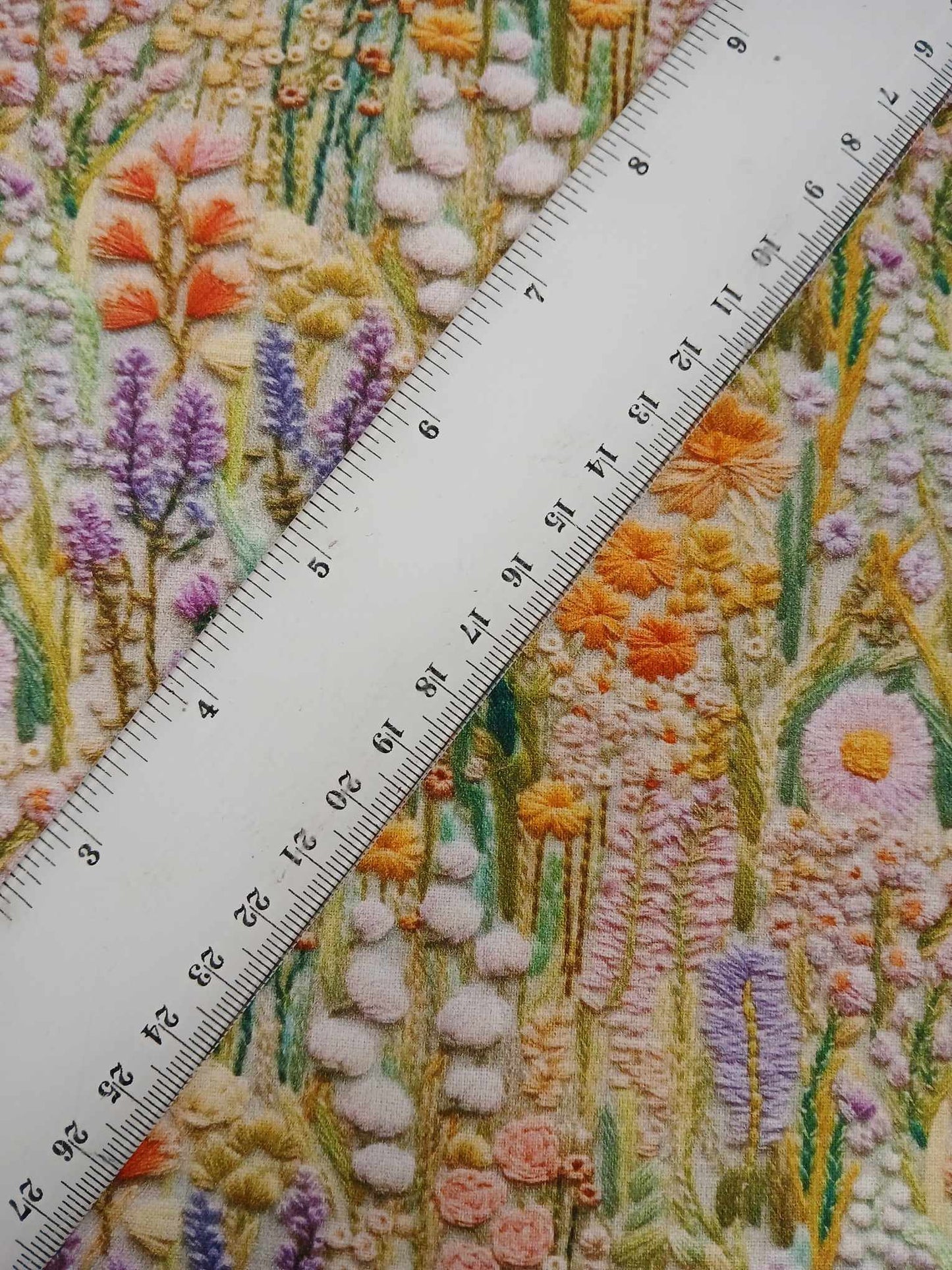 100% Cotton - Digital Print - Yellow/Pink/Purple/Orange - 44" Wide - Sold By the Metre