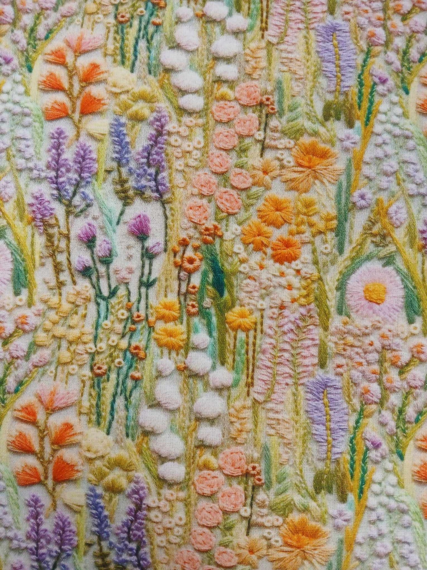 100% Cotton - Digital Print - Yellow/Pink/Purple/Orange - 44" Wide - Sold By the Metre
