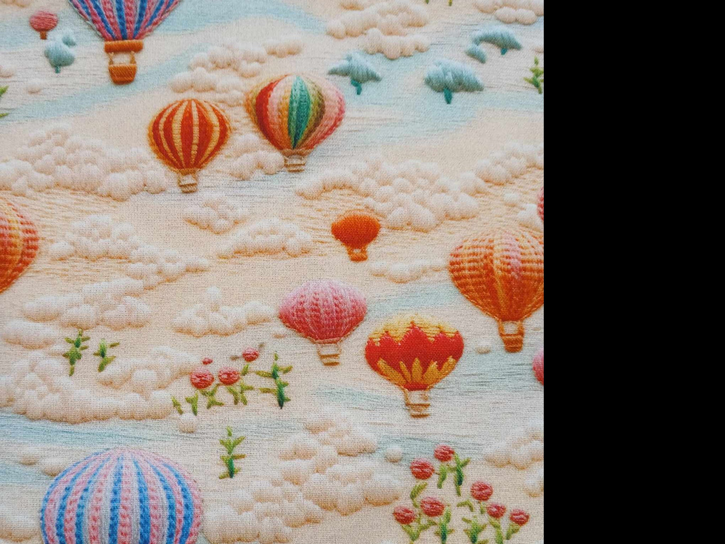 100% Cotton - Digital Print - Cream/Orange/Red/Blue/Purple - 44" Wide - Sold By the Metre