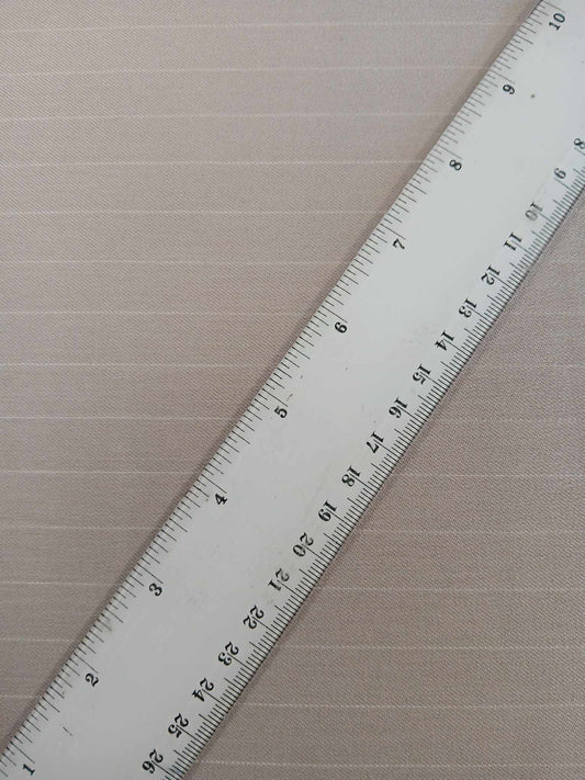 Poly Lycra Suiting - Stripe - Beige/Cream - 58" Wide - Sold By the Metre