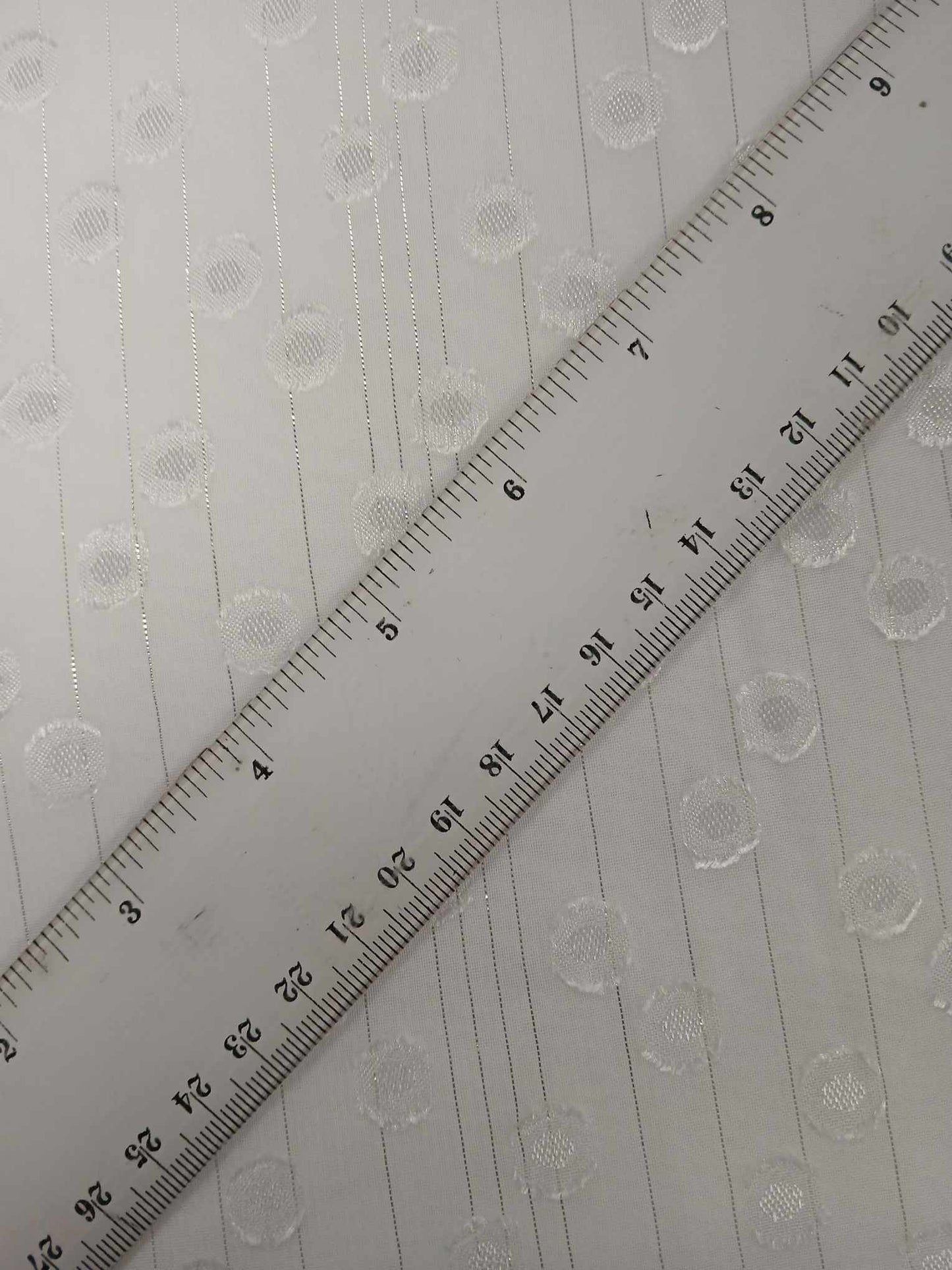 Clipped Chiffon - White/Silver - 56" Wide - Sold By The Metre