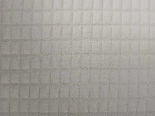 Box Quilt Lycra - White - 61" Wide - Sold By The Metre