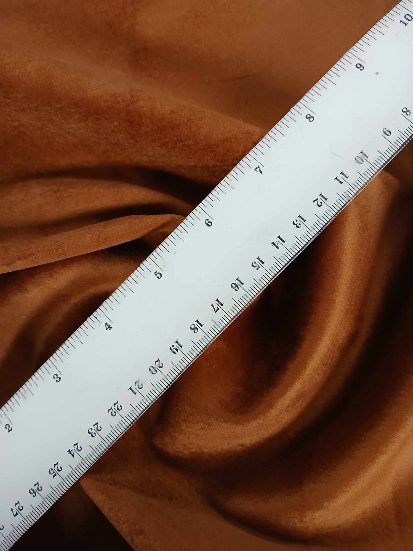 Denim Suede Backed - Rust - 54" Wide - Sold By The Metre