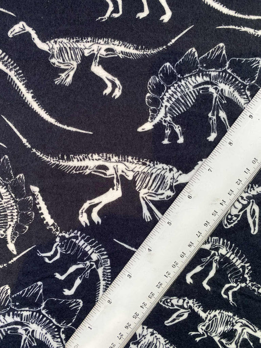 Brushed Cotton - Black/White - 42"Wide - Sold By The Metre