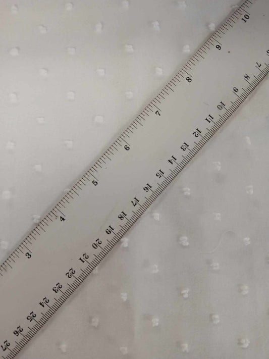 Dobby Organza - White - 59" Wide - Sold By the Metre