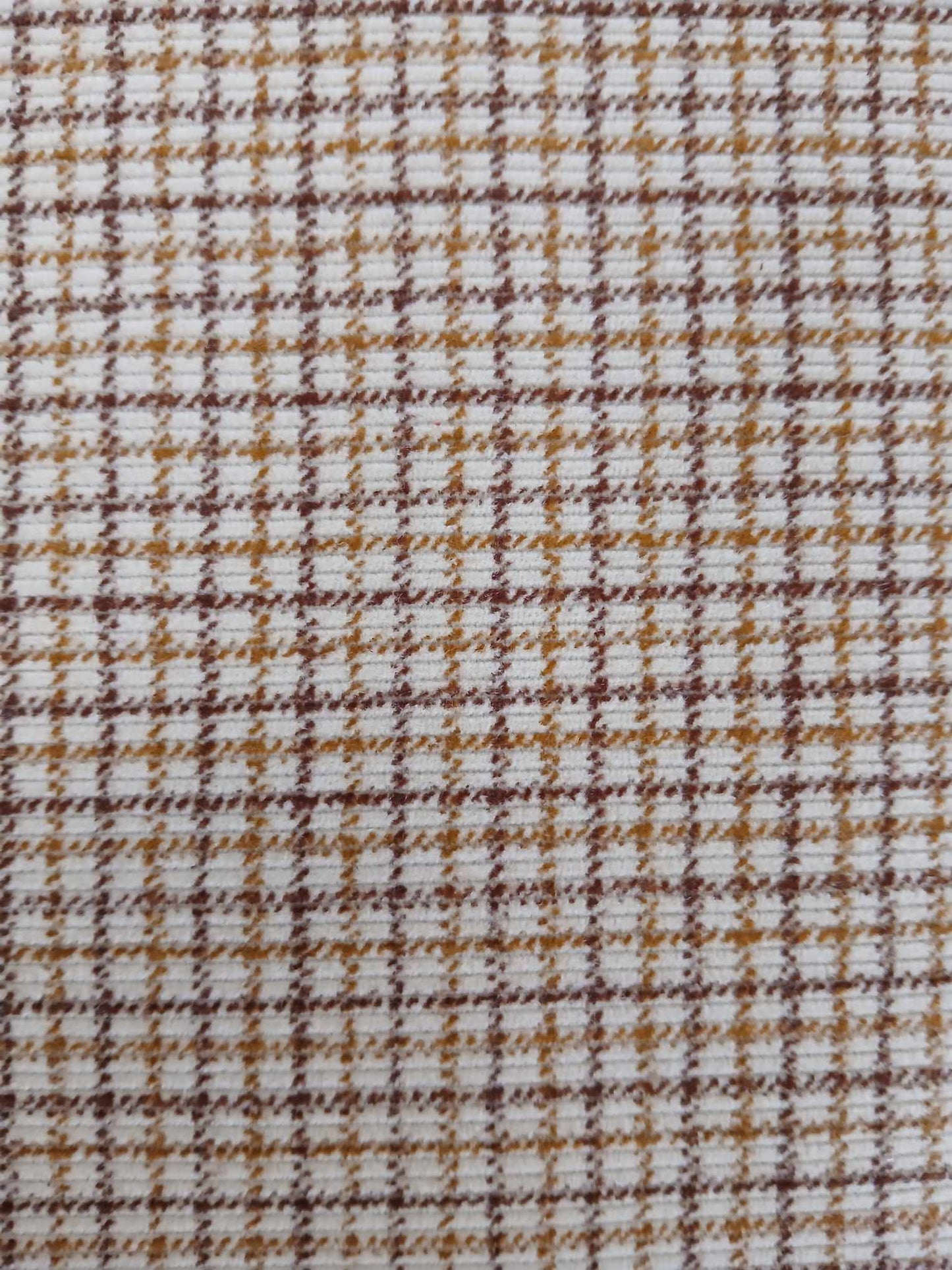 Printed Corduroy - Cream/Brown/Burgandy - 60" Wide - Sold By the Metre