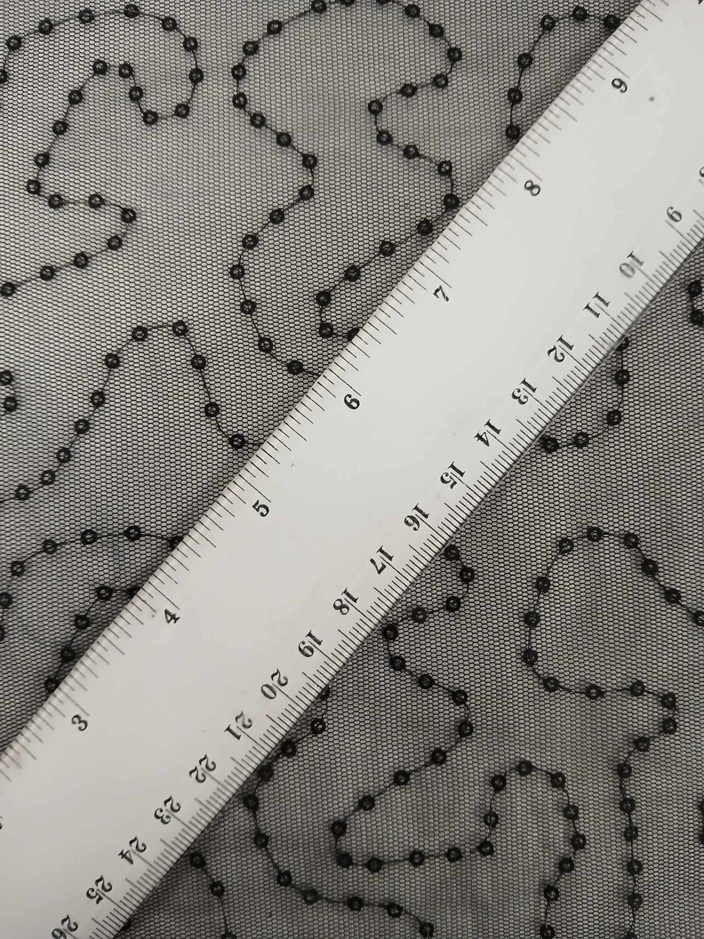 Sequins Mesh - Black - 58" Wide - Sold By the Metre