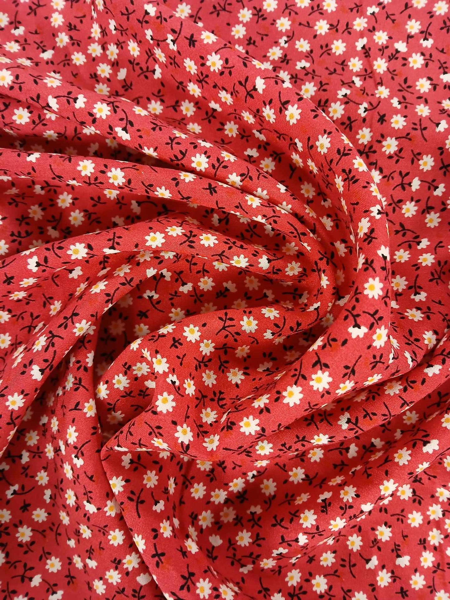 Viscose - Dark Pink/Yellow/White/Black - 57" Wide - Sold By the Metre