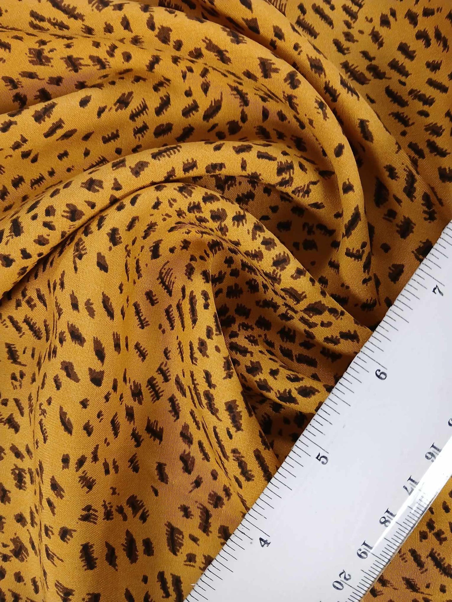 Viscose - Mustard/Brown - 57" Wide - Sold By the Metre
