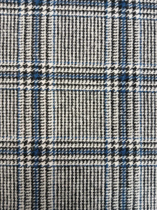 Washable Wool - Blue/Black/Grey/White - 60" Wide - Sold By the Metre