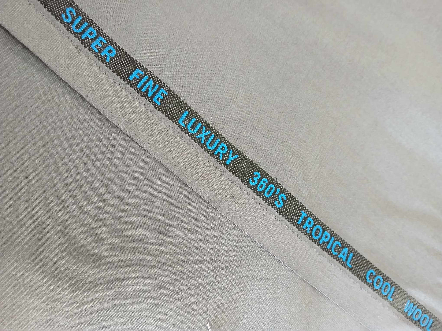 Super Fine Luxury Tropical Wool Suiting - Grey - 58" Wide - Sold By the Metre