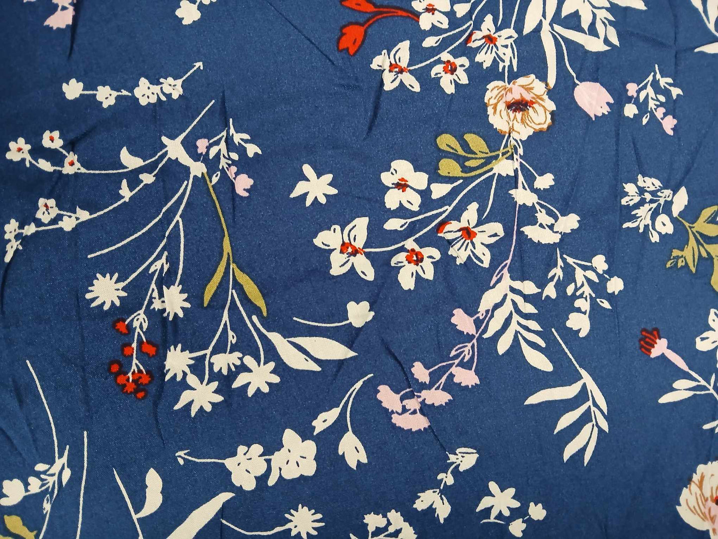 Viscose - Blue/Pink/White/Red - 57" Wide - Sold By the Metre