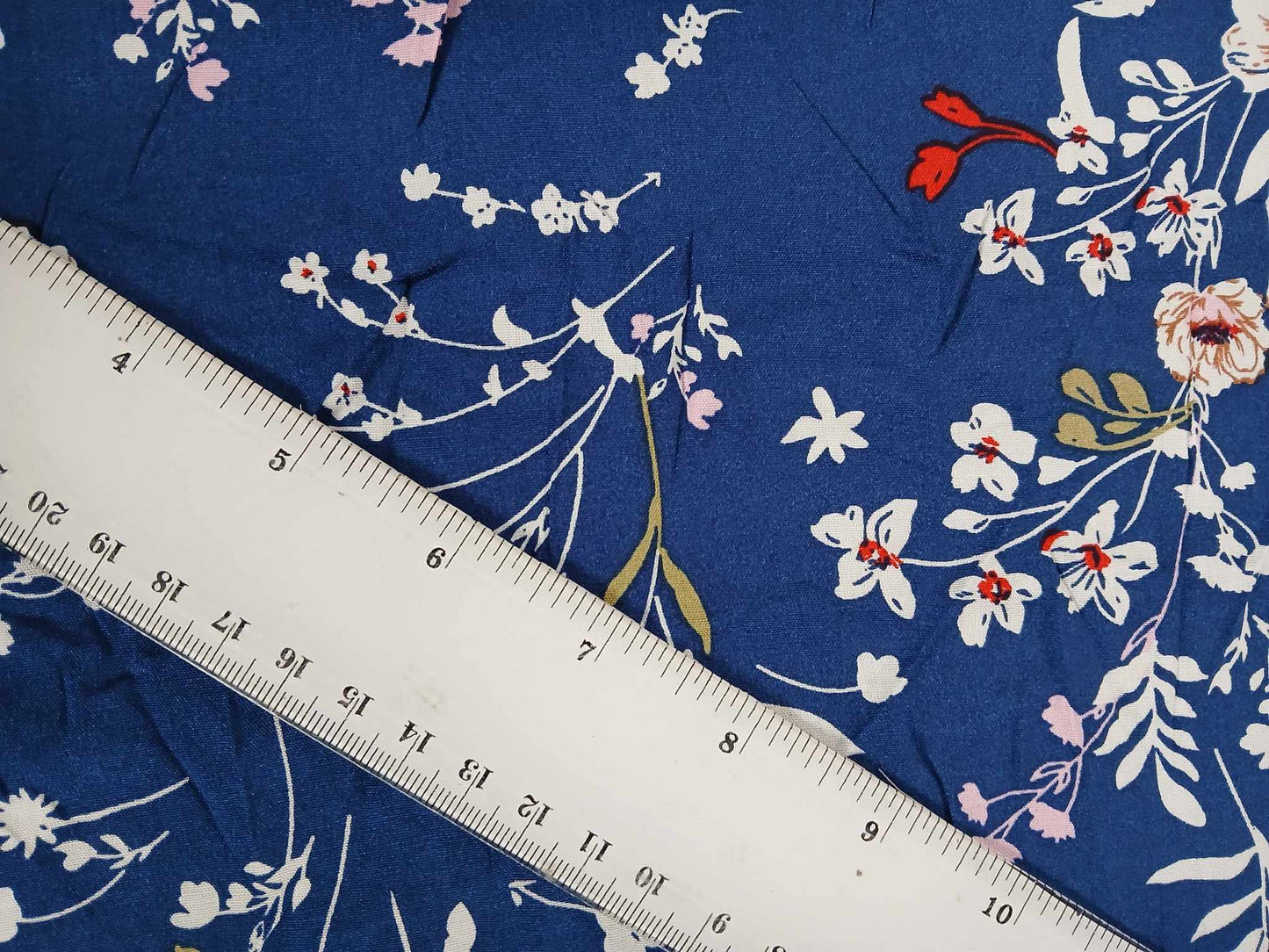 Viscose - Blue/Pink/White/Red - 57" Wide - Sold By the Metre