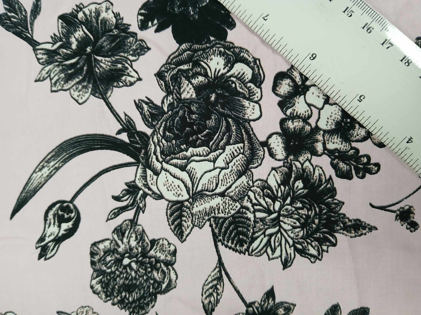 Viscose - Pink/Black - 57" Wide - Sold By the Metre