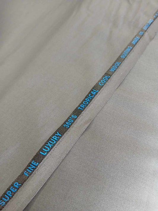 Super Fine Luxury Tropical Wool Suiting - Grey - 58" Wide - Sold By the Metre