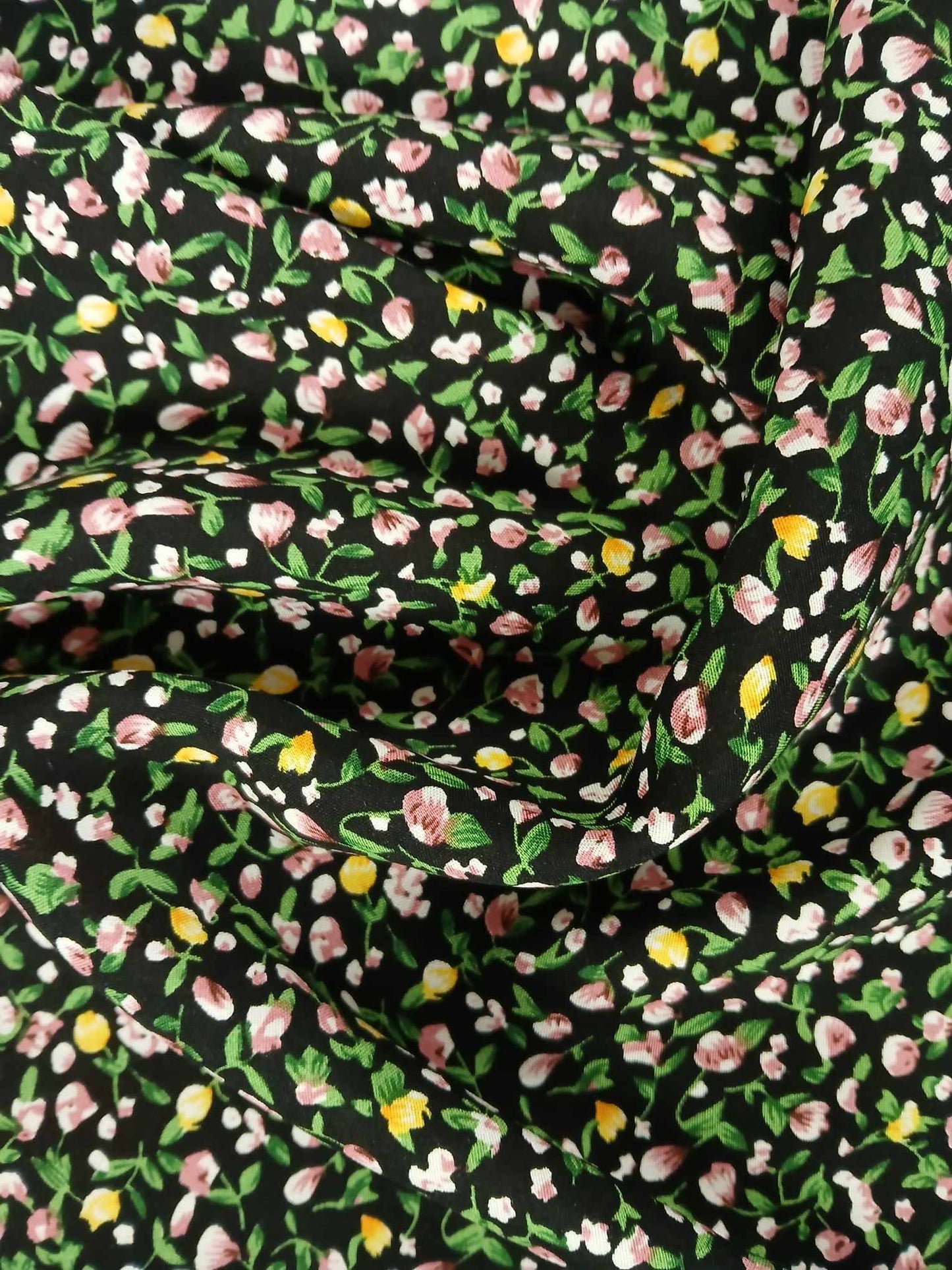 Viscose - Green/Pink/Yellow/Black - 57" Wide - Sold By the Metre